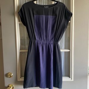 Broadway & Broome (Madewell brand) navy & black silk dress